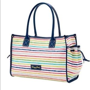 Dooney & Bourke rainbow stripe tote bag EUC